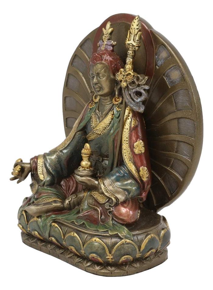 Ebros Gift Ebros Tibet Buddhism Meditating Buddha Amitabha Guru Rinpoche Padmasambhava Statue 6" Tall Home Altar Zen Feng Shui Altar Decoration Housewarming Decor Sculpture