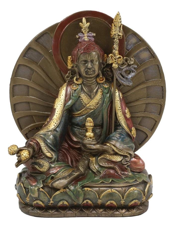 ebros gift Ebros Tibet Buddhism Meditating Buddha Amitabha Guru Rinpoche Padmasambhava Statue 6" Tall Home Altar Zen Feng Shui Altar Decoration Housewarming Decor Sculpture