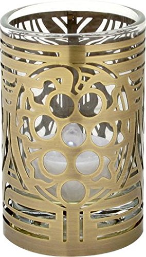 ebros gift Ebros Tiffany Abalone Votive Holder Candle Holder Tea Light Holder 3.25"H