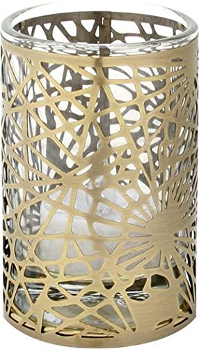 ebros gift Ebros Tiffany Pine Needle Votive Holder Candle Holder Tea Light Holder 3.25"H