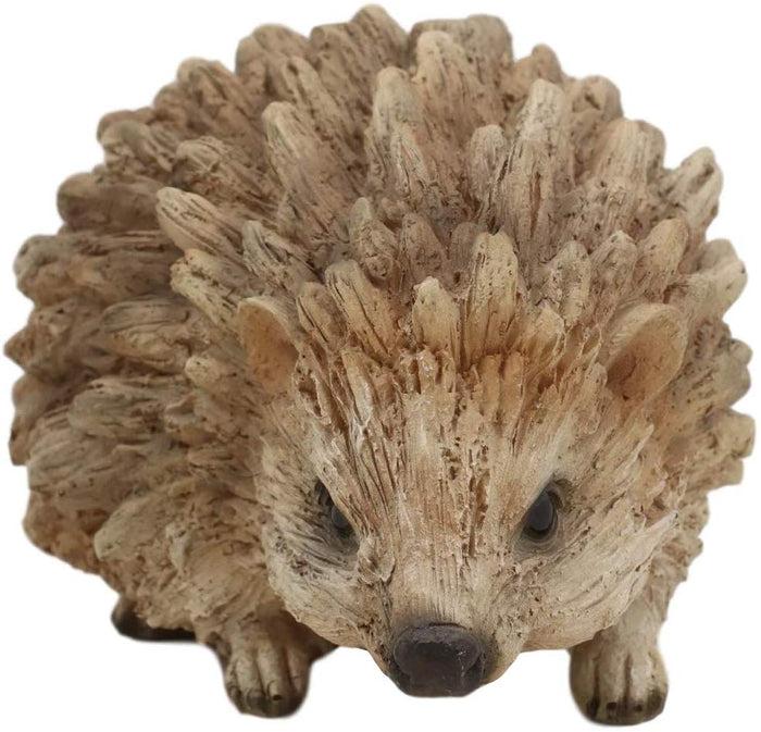 Ebros Gift Ebros Tiki Totem Baby Hedgehog Garden Resin Statue 5.75"L Faux Driftwood Finish