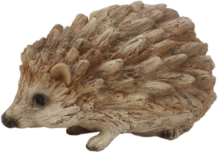 Ebros Gift Ebros Tiki Totem Baby Hedgehog Garden Resin Statue 5.75"L Faux Driftwood Finish