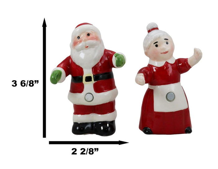 Ebros Gift Ebros 'Tis The Season Mr And Mrs Santa Claus Magnetic Salt And Pepper Shakers