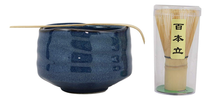 Ebros Gift Ebros Traditional Japanese Glazed Ceramic Matcha Tea Bowl 21oz With Bamboo Whisk