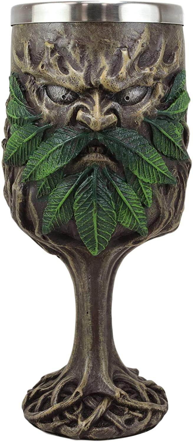 Ebros Gift Ebros Tree Forest Spirit Ent Greenman Deity Wine Goblet Chalice Cup Figurine 7oz