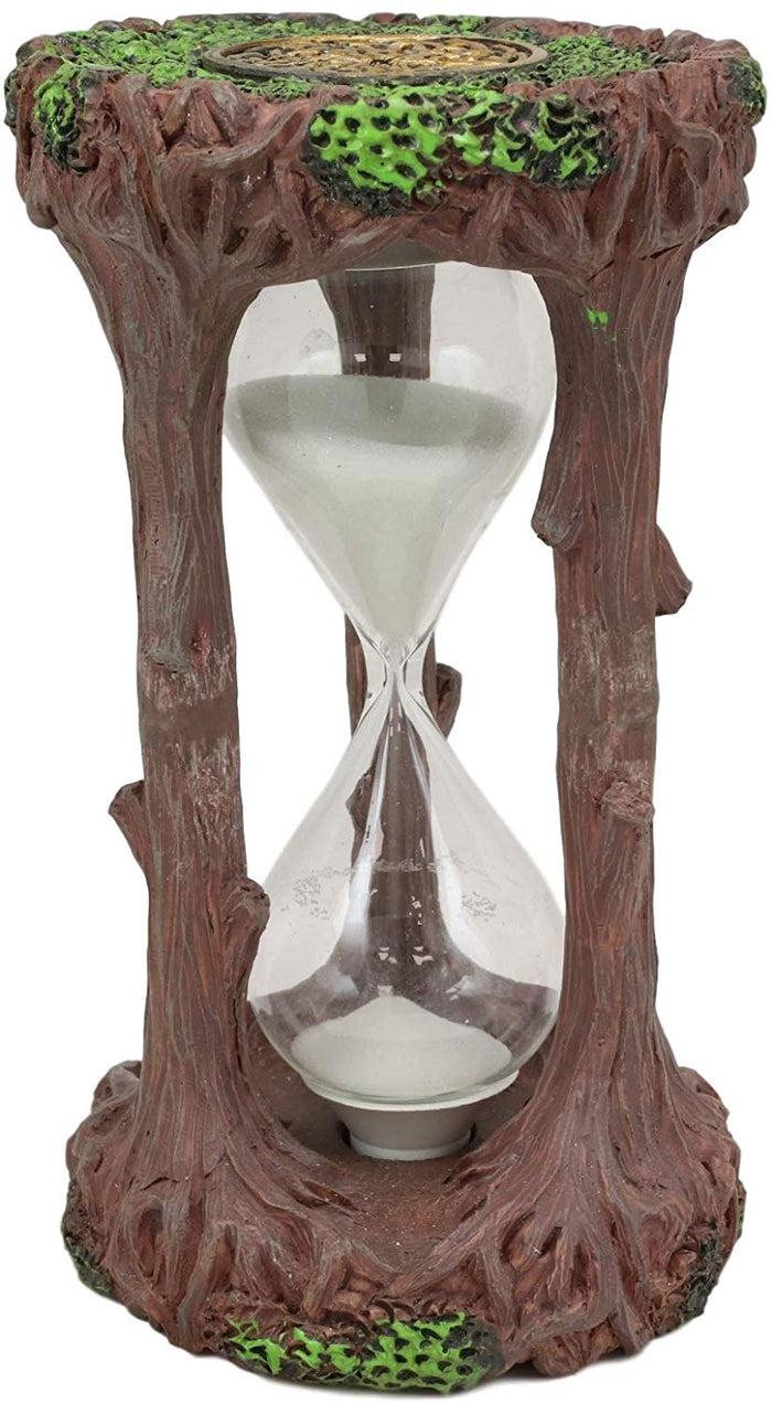 ebros gift Ebros Tree of Life with Round Celtic Knotwork Insignia Pillar Sandtimer 6.25" H