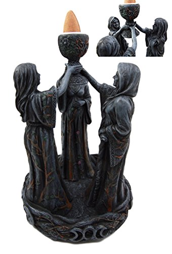 ebros gift Ebros Triple Goddess Maiden Mother & Crone Backflow Cone Incense Burner