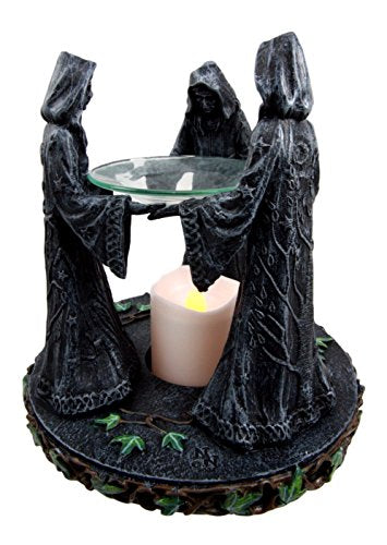 Ebros Gift Ebros Triple Goddess Maiden Mother & Crone Candle Holder Oil Wax Warmer Diffuser 5.8"H