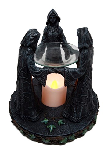 Ebros Gift Ebros Triple Goddess Maiden Mother & Crone Candle Holder Oil Wax Warmer Diffuser 5.8"H