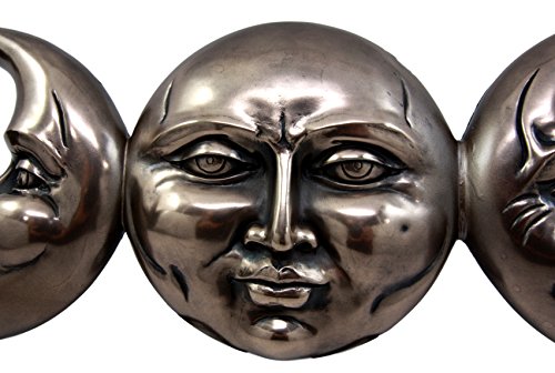 Ebros Gift Ebros Triple Goddess Moon Mother Maiden Crone Hanging Wall Decor Sculpture Plaque Figurine 15.25"H