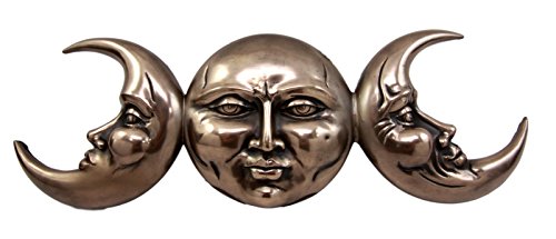 ebros gift Ebros Triple Goddess Moon Mother Maiden Crone Hanging Wall Decor Sculpture Plaque Figurine 15.25"H