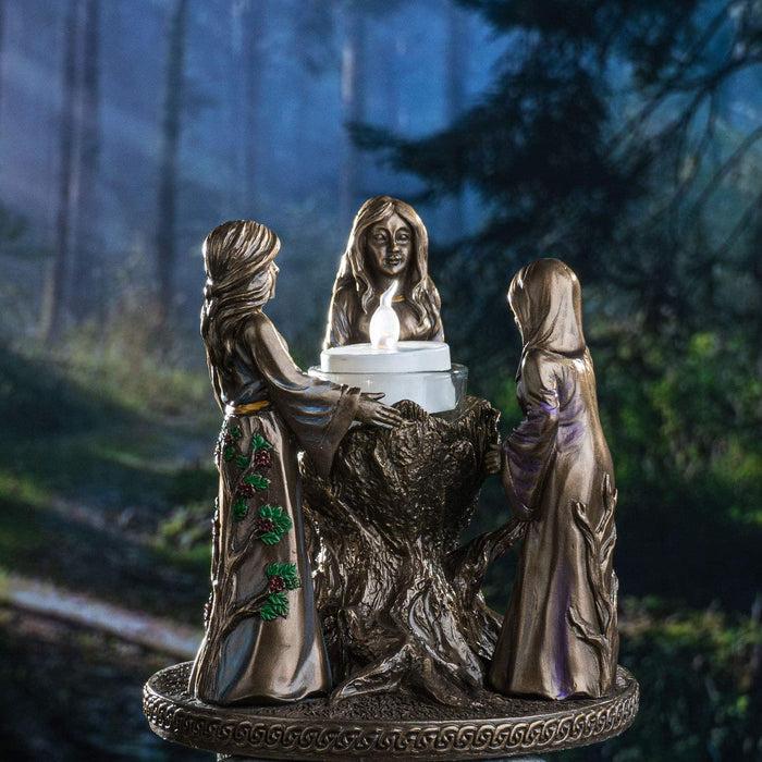 ebros gift Ebros Triple Goddess Mother Maiden Crone Candle Holder Home Decor Figurine