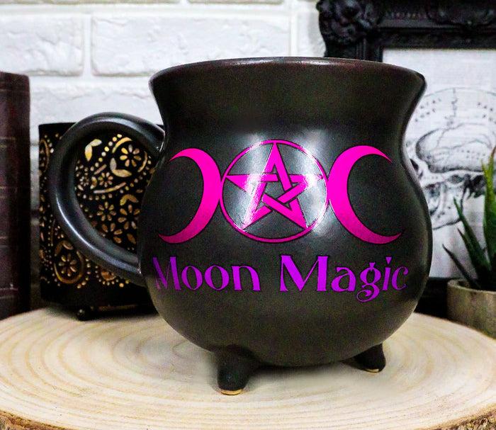 Ebros Gift Ebros Triple Moon Magic Witch Cauldron Reduction Fired Ceramic Large Mug Or Bowl 32oz