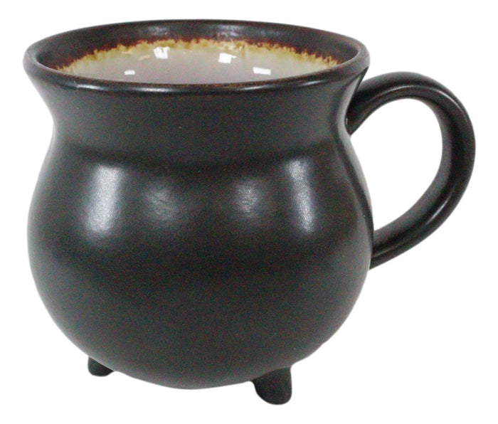 Ebros Gift Ebros Triple Moon Magic Witch Cauldron Reduction Fired Ceramic Large Mug Or Bowl 32oz