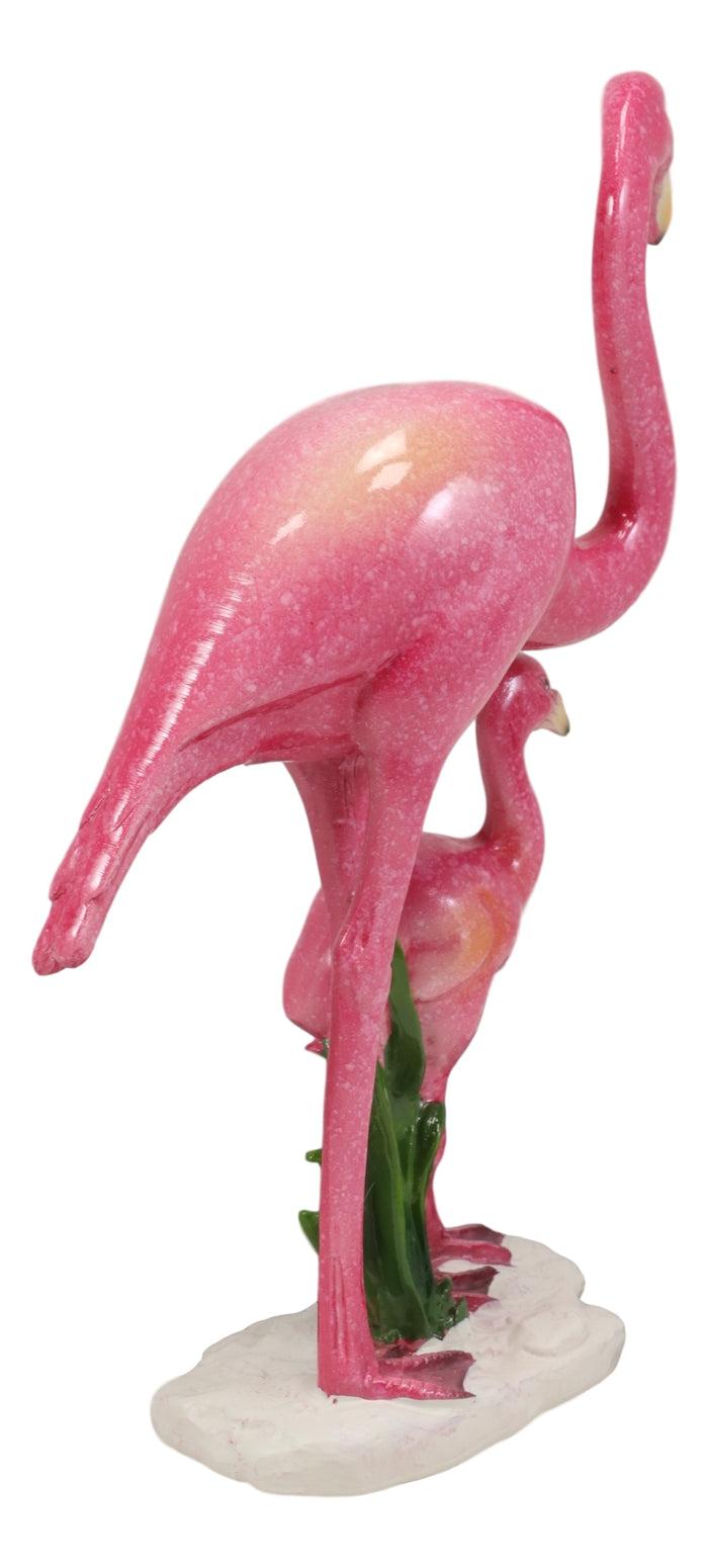 Ebros Gift Ebros Tropical Rainforest Birds Pink Flamingo Mother W/ Chick Family Figurine