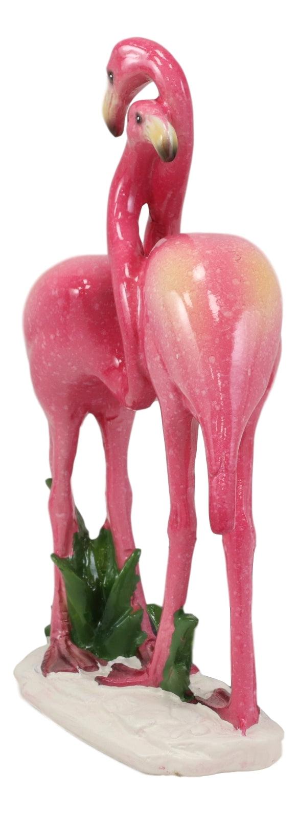 Ebros Gift Ebros Tropical Rainforest Birds Romantic Love Pink Flamingos Embracing Statue