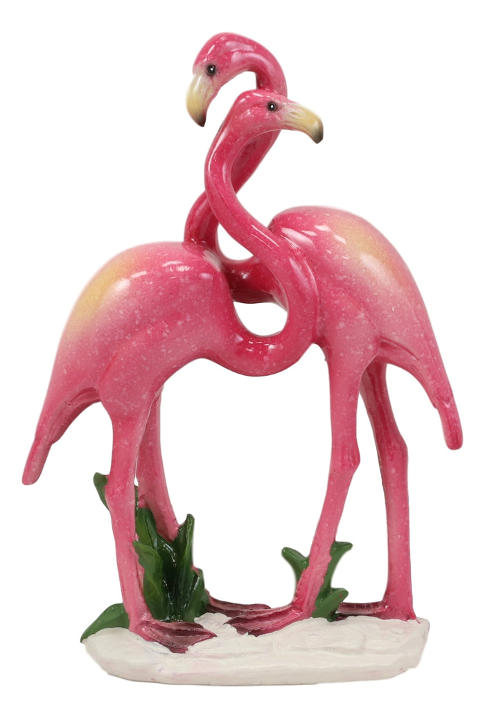 Ebros Gift Ebros Tropical Rainforest Birds Romantic Love Pink Flamingos Embracing Statue