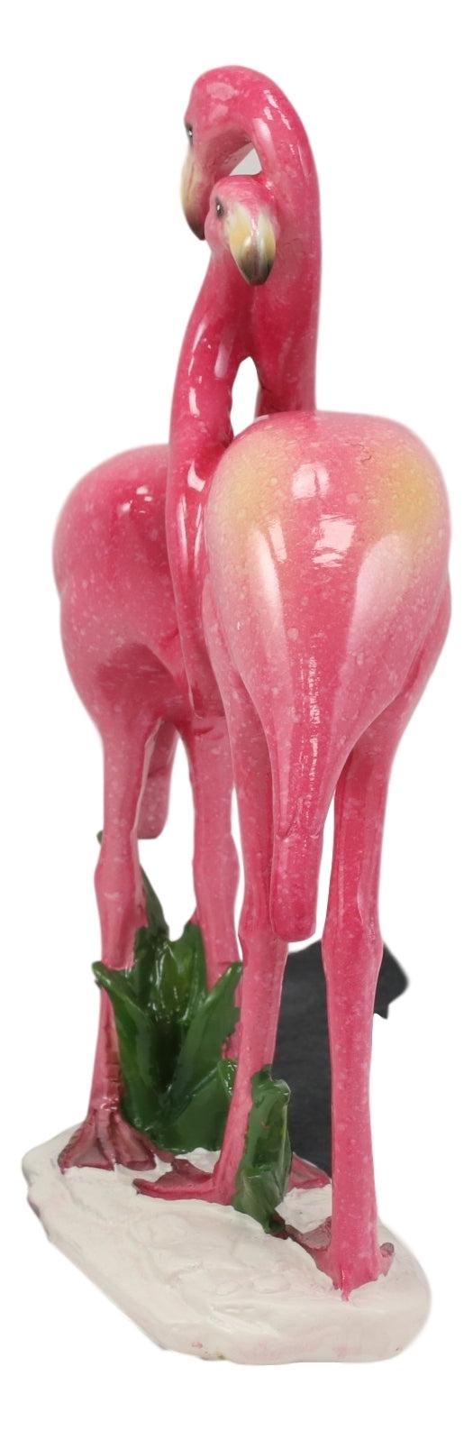 Ebros Gift Ebros Tropical Rainforest Birds Romantic Love Pink Flamingos Embracing Statue