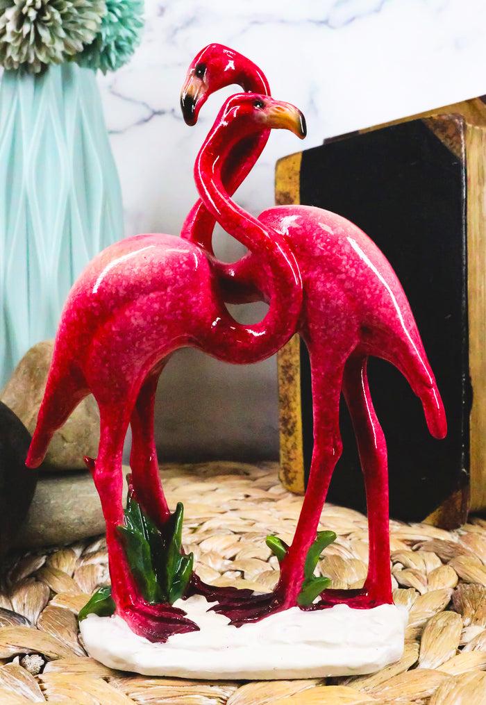 ebros gift Ebros Tropical Rainforest Birds Romantic Love Pink Flamingos Embracing Statue