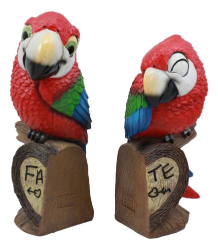 Ebros Gift Ebros Tropical Rainforest Lovers Paradise Birds Scarlet Macaw Couple Statues