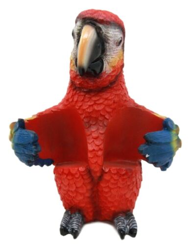 Ebros Gift Ebros Tropical Rainforest Red Scarlet Macaw Parrot Salt Pepper Shakers Holder