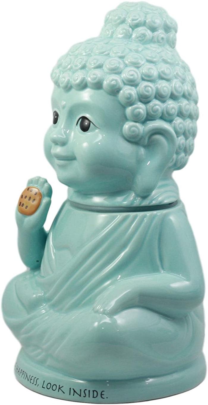 Ebros Gift Ebros "True Happiness" Enlightenment Medicine Buddha Ceramic Cookie Jar 10.75"H