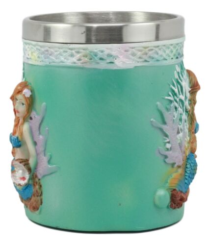 Ebros Gift Ebros Turquoise Ocean Marine Coral Reef Mermaid With Pearl Mug 12oz Bridal Nautical