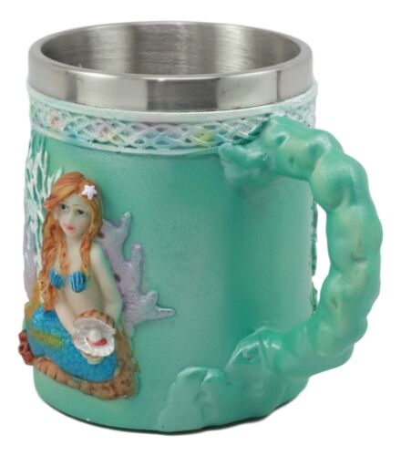 Ebros Gift Ebros Turquoise Ocean Marine Coral Reef Mermaid With Pearl Mug 12oz Bridal Nautical