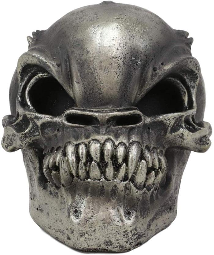 Ebros Gift Ebros UFO Aqua Aeon Alien Invader Skull Statue 6.5" Long Skeleton Head Decor