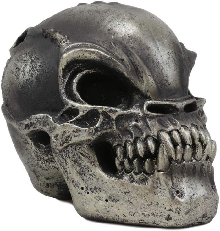 ebros gift Ebros UFO Aqua Aeon Alien Invader Skull Statue 6.5" Long Skeleton Head Decor