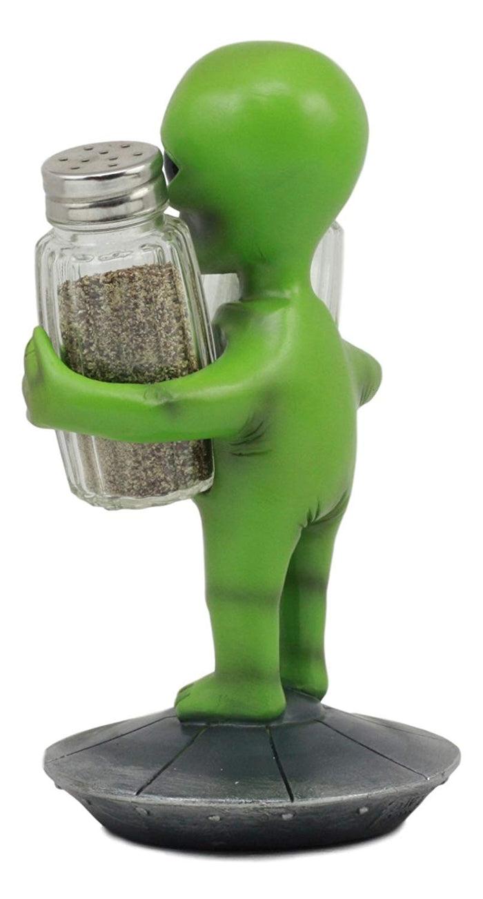 Ebros Gift Ebros UFO Green Alien On Flying Saucer Spaceship Salt And Pepper Shakers Set