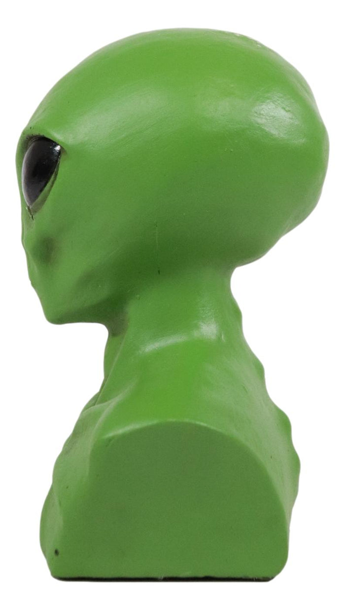 Ebros Gift Ebros UFO Green Extraterrestrial ET Roswell Alien Head Bust Skull Figurine Collectible