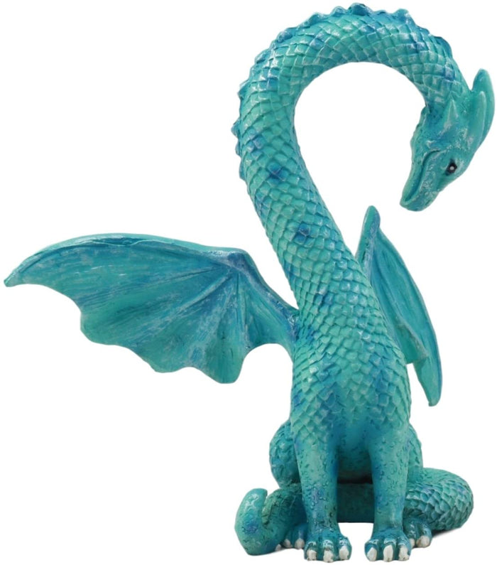 Ebros Gift Ebros Valentine Cupid Love Blue Dragon Figurine 5.5"Tall Romantic Male Dragon