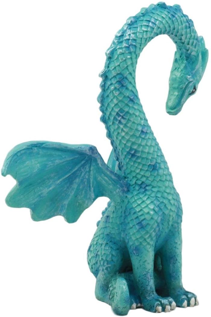 Ebros Gift Ebros Valentine Cupid Love Blue Dragon Figurine 5.5"Tall Romantic Male Dragon