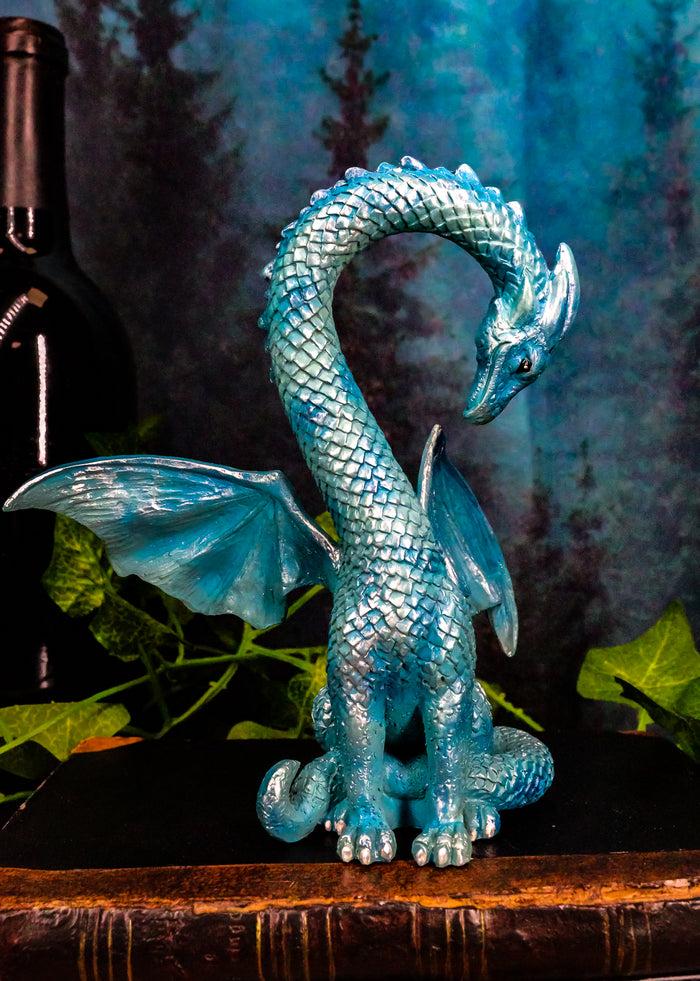 ebros gift Ebros Valentine Cupid Love Blue Dragon Figurine 5.5"Tall Romantic Male Dragon