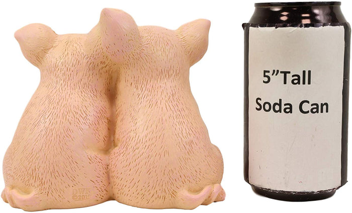 Ebros Gift Ebros Valentine's Day Pig Couple Holding Hogs And Kisses Heart Sign Statue 5"L