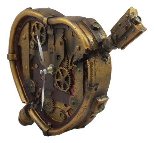 Ebros Gift Ebros Valentine's Steampunk Cupid Arrow Pierced Heart Decorative Wall Clock
