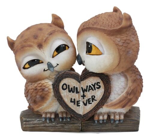Ebros Gift Ebros Valentines Kissing Love Owl Couple Decor Statue 2 Owls W/ Heart Sign