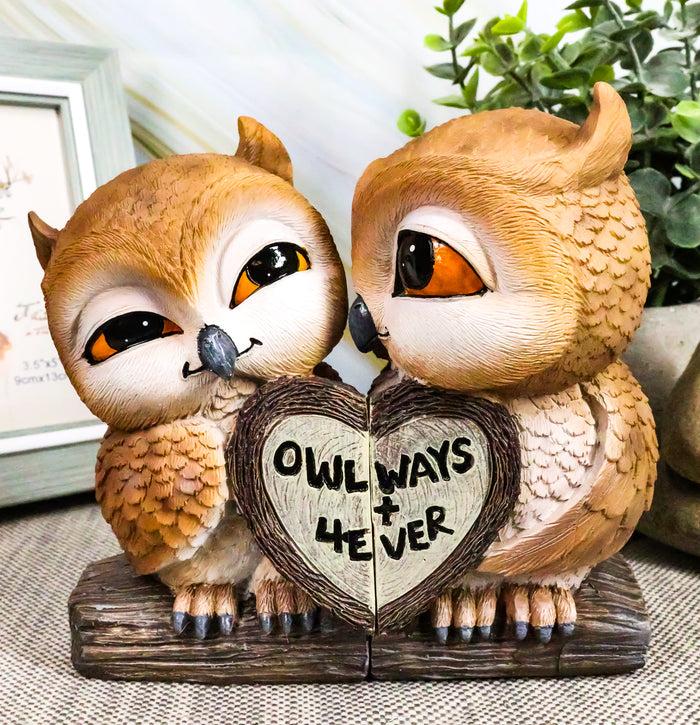 ebros gift Ebros Valentines Kissing Love Owl Couple Decor Statue 2 Owls W/ Heart Sign