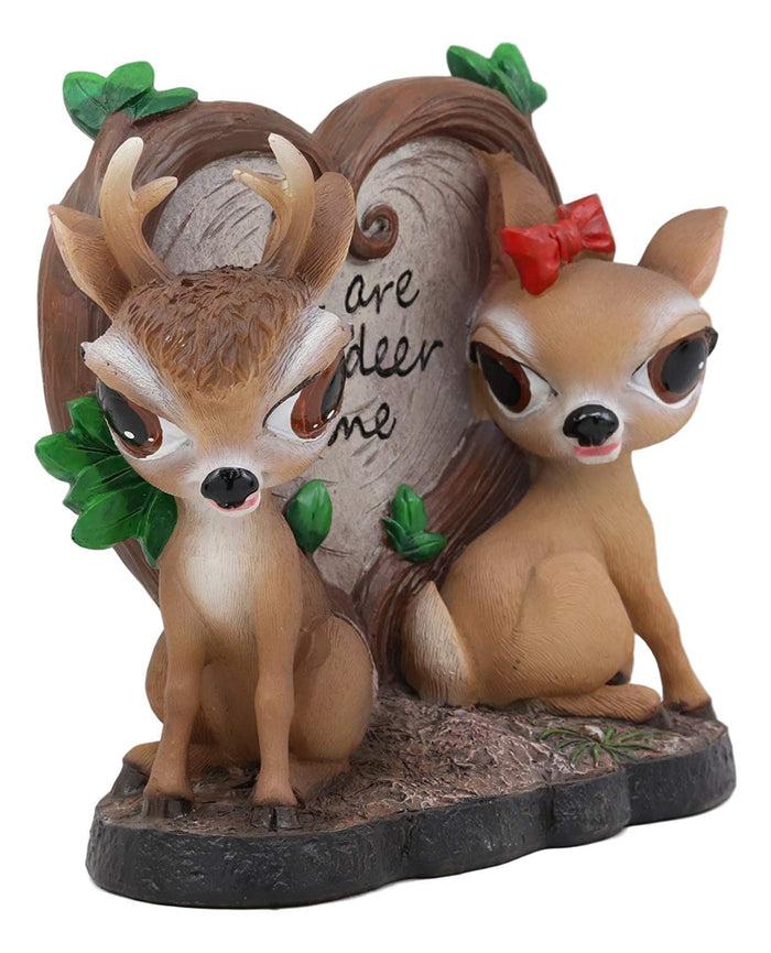 Ebros Gift Ebros Valentines Romantic Love Deer Couple By Heart Shaped Plaque Rustic Statue