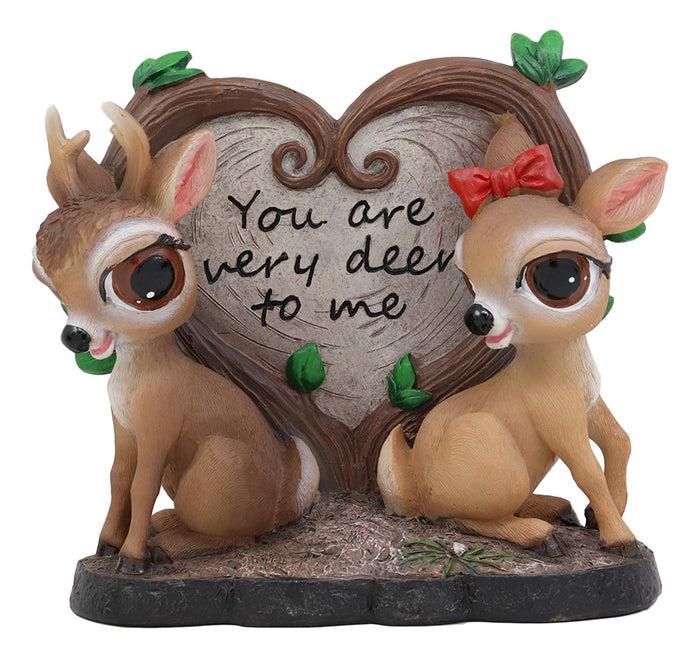 Ebros Gift Ebros Valentines Romantic Love Deer Couple By Heart Shaped Plaque Rustic Statue