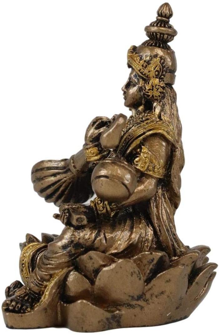 Ebros Gift Ebros Vastu Hindu Goddess Saraswati Seated On Lotus Playing Veena Guitar Statue