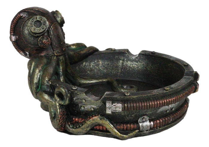 Ebros Gift Ebros Victorian Gizmo Steampunk Octopus Ashtray Figurine Nautical Ocean Naval 5.5"L