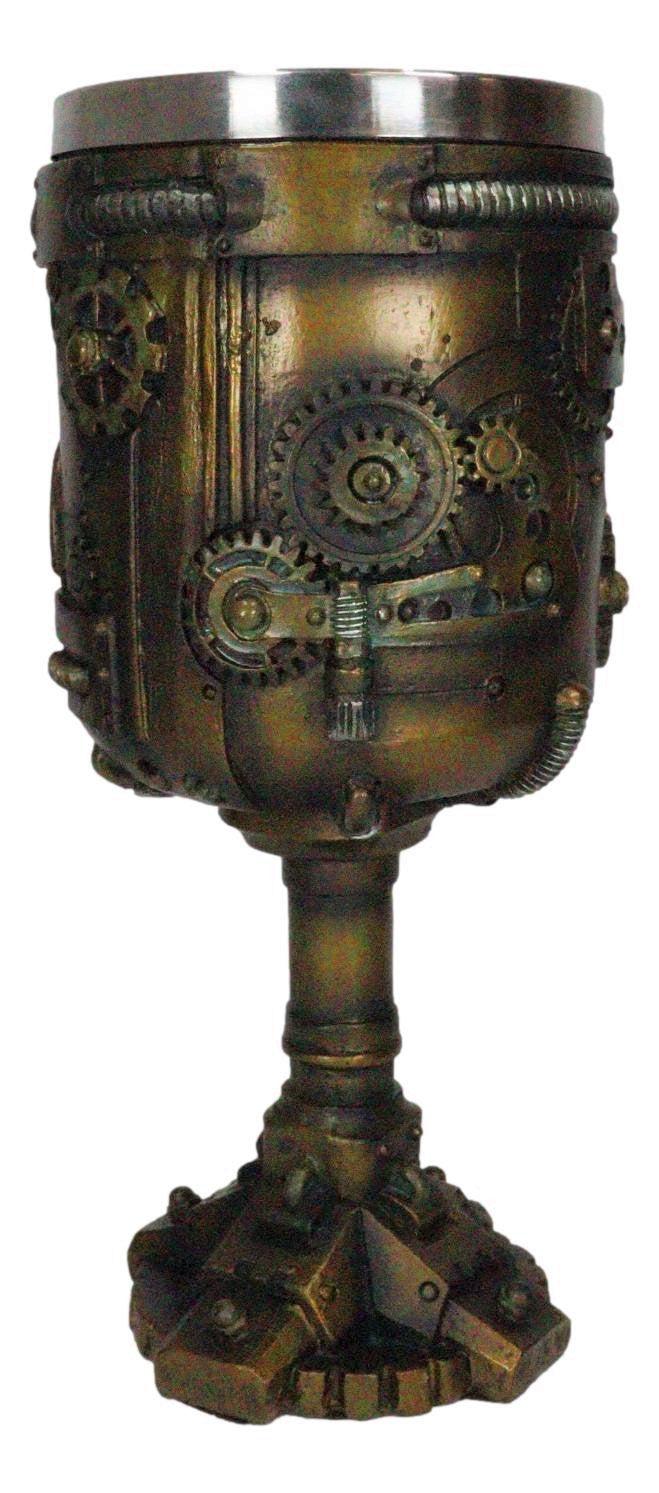 Ebros Gift Ebros Victorian Industrial Sci Fi Geared Steampunk Drinkware Wine Chalice Cup