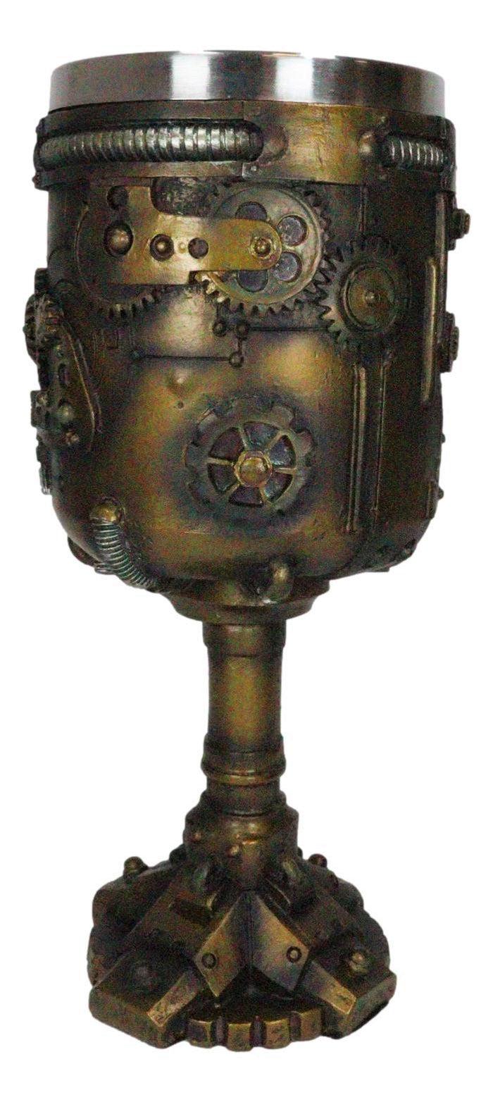 Ebros Gift Ebros Victorian Industrial Sci Fi Geared Steampunk Drinkware Wine Chalice Cup