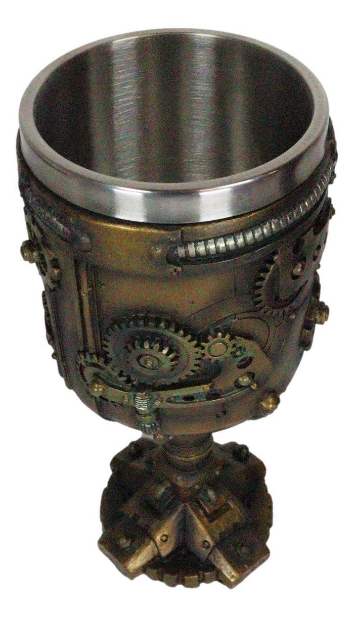 Ebros Gift Ebros Victorian Industrial Sci Fi Geared Steampunk Drinkware Wine Chalice Cup