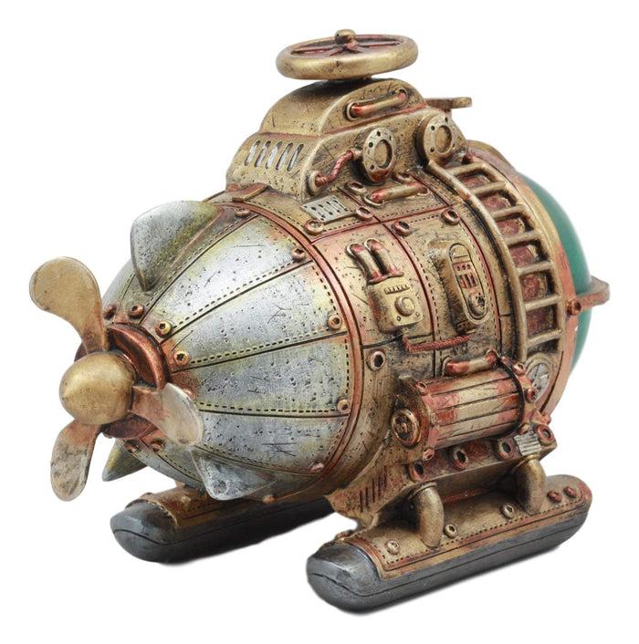 Ebros Gift Ebros Vintage Design Holmes Nautilus Steampunk Submarine LED Night Light Statue 7.5"L