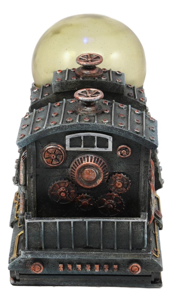 Ebros Gift Ebros Vintage Design Ironstar Steampunk Locomotive Engine Train Statue With Multi Color LED Night Light 9.5" Long Science Fiction Tunnel Exploration Trains Cargo Transportation Decor Sculpture