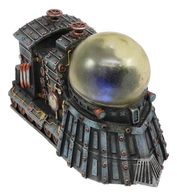 Ebros Gift Ebros Vintage Design Ironstar Steampunk Locomotive Engine Train Statue With Multi Color LED Night Light 9.5" Long Science Fiction Tunnel Exploration Trains Cargo Transportation Decor Sculpture