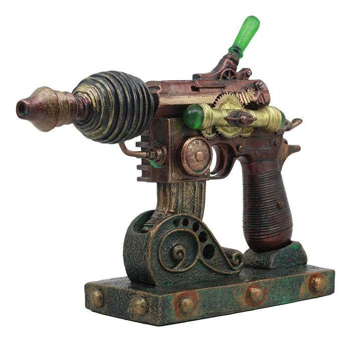 ebros gift Ebros Vintage Design The Ion Vaporizer Steampunk Gun Prototype Figurine With Display Stand Sonic Jammer Disruptor Prototype Futuristic Weapon Decor